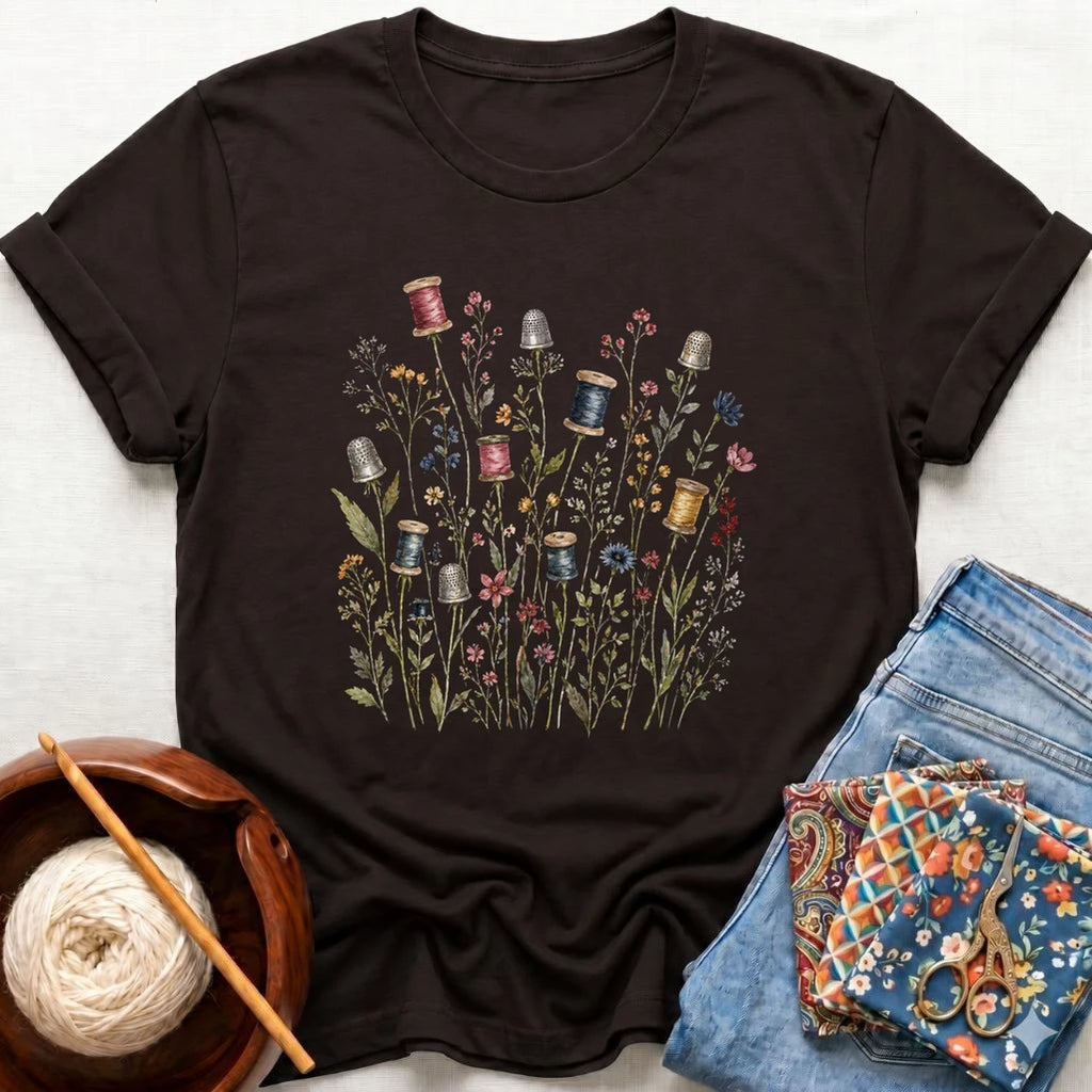 Wild Flowers and Reels of Thread T-Shirt
